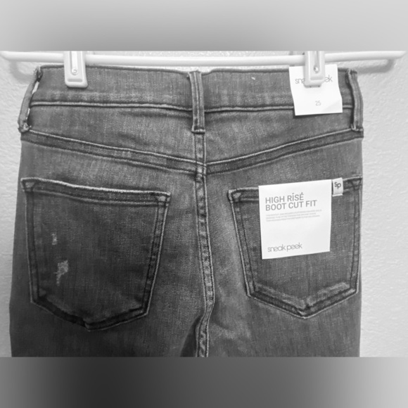 Light gray Sneak Peek Kim high rise boot cut jeans size 0 - Picture 3 of 8